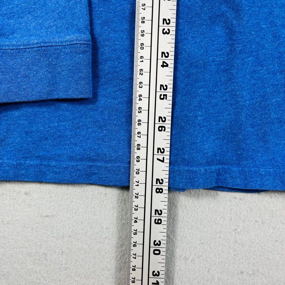 Pendleton Mens Blue Heather Long Sleeve Pocket T-Shirt Split Neck Cotton Size M - Picture 4 of 8